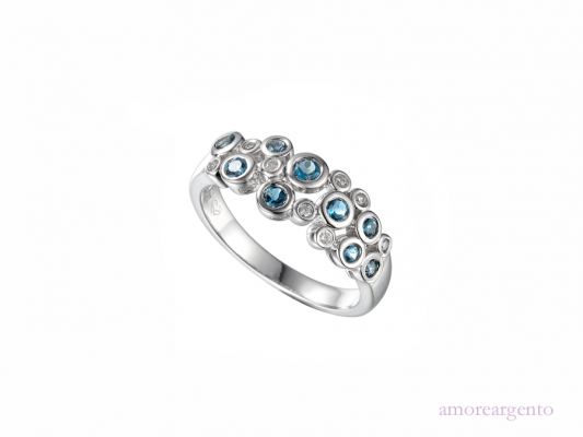 Amore Rhapsody in Blue Ring 6176SILCZ/LBT