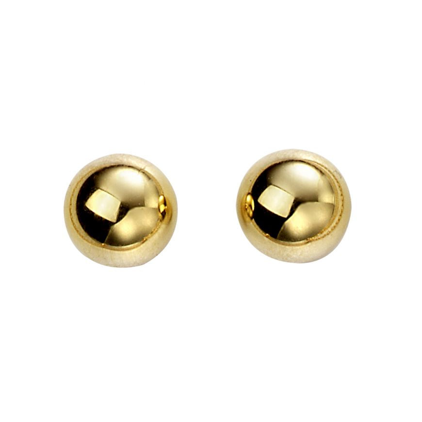 Gold Plated ball 6mm Stud Earrings