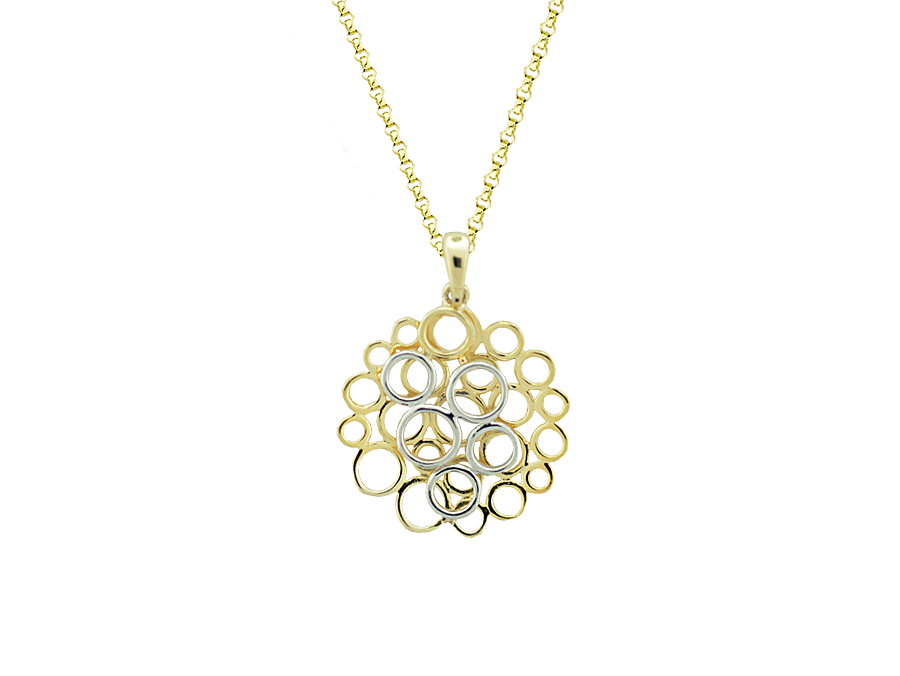 Amore 9ct Gold Multi Circles Pendant