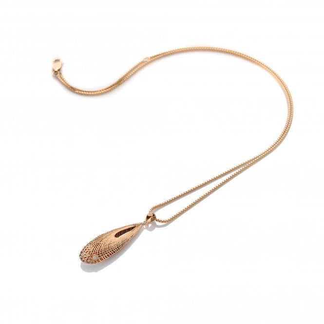 Hot Diamonds Rose Gold Quest Filigree Teardrop Pendant DP832