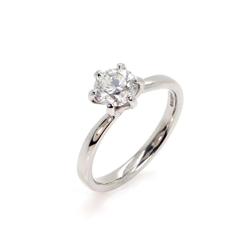 18ct White Gold Diamond Solitaire Ring ASM1455 1.04ct