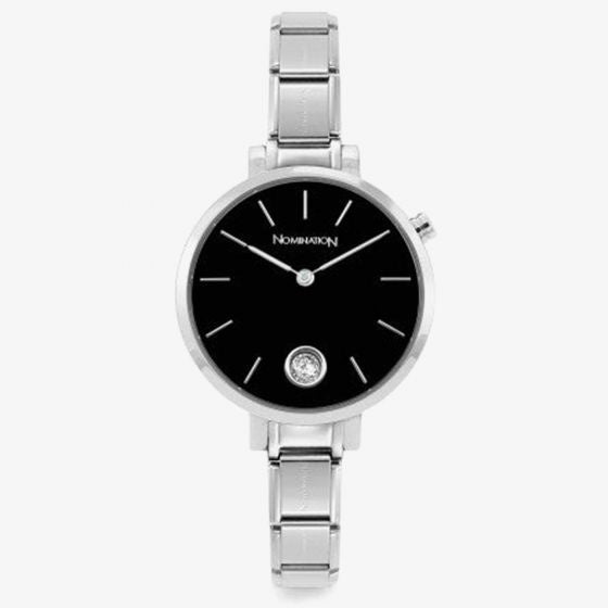 NOMINATION watch Black dial round with Zircon 076033-012
