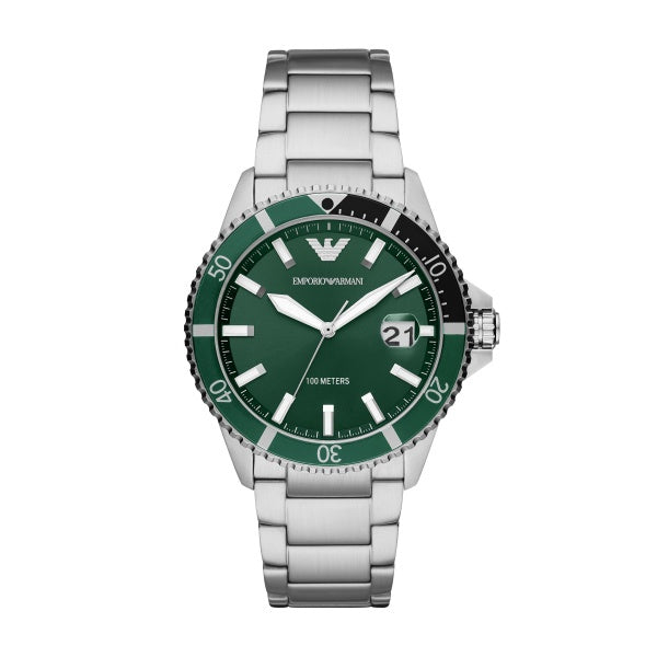 Armani s/s Green Dial Watch AR11338