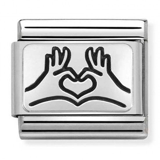 NOMINATION Silver Hands to Heart 330109-58