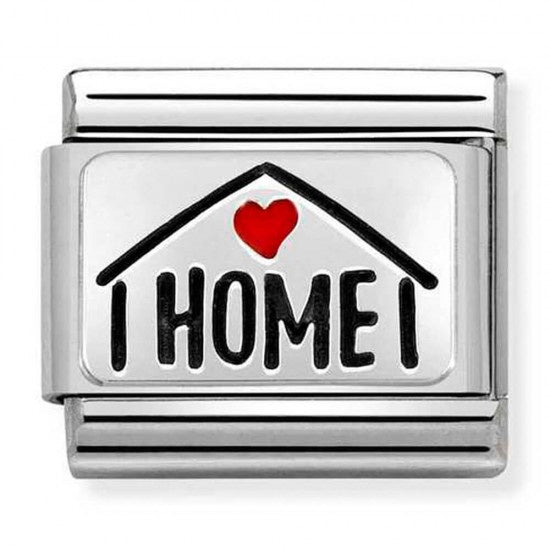 NOMINATION Silver Home with Heart 330208-54
