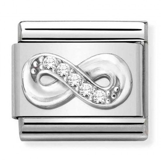 NOMINATION Silver CZ Infinity Charm 330304-41