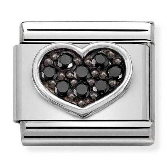 NOMINATION Heart Black CZ 330323-07