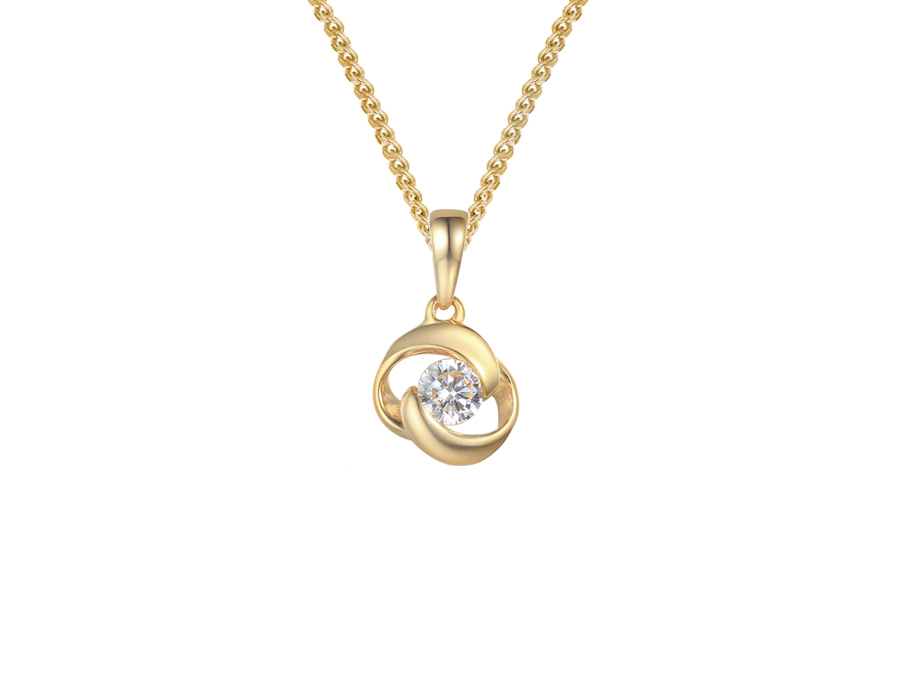 9ct Gold 0.19ct Diamond Pendant