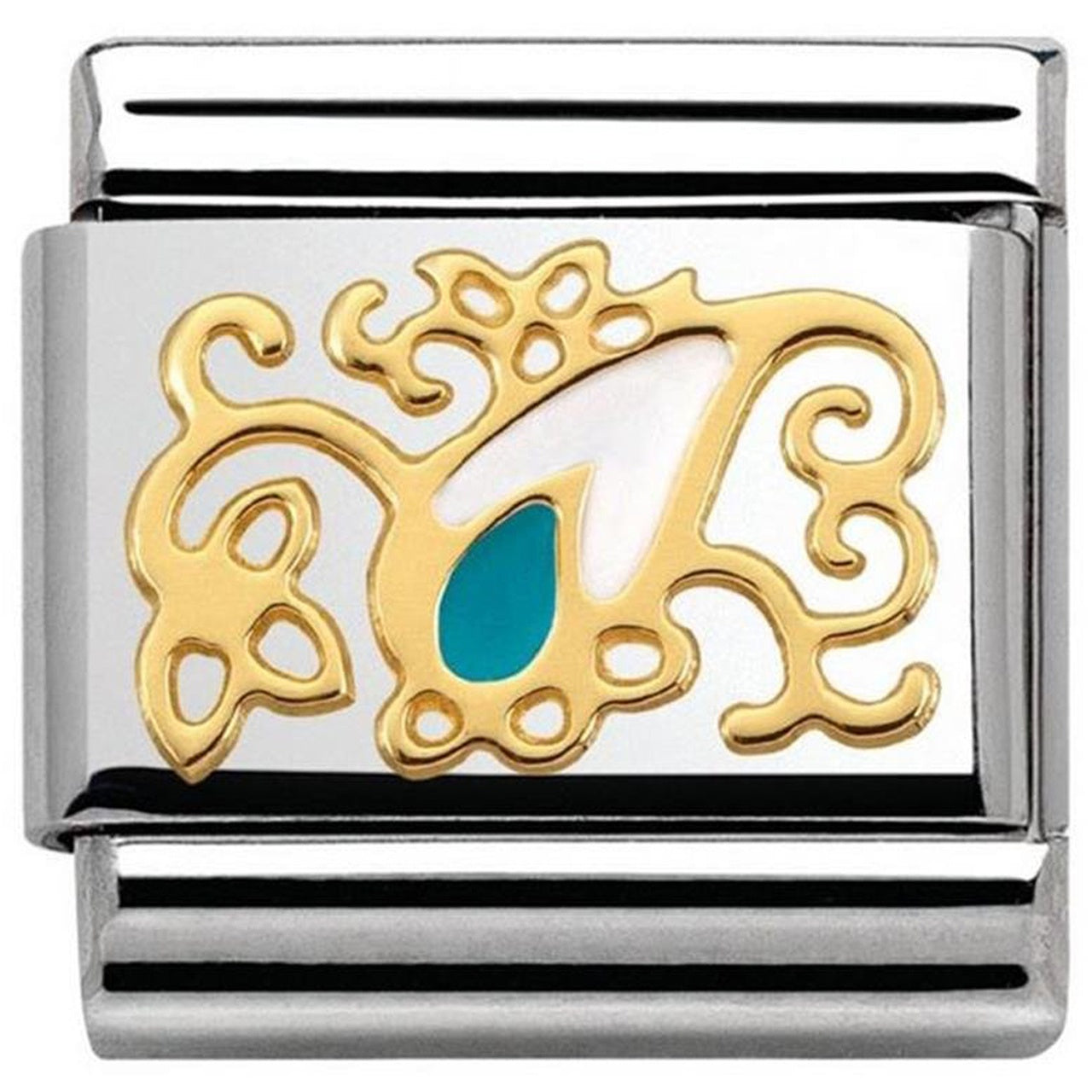 NOMINATION Classic Cashmere Drop Link - Gold/White/Blue 030281/29