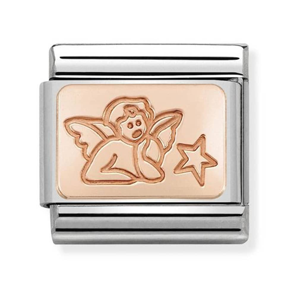 NOMINATION Rose Gold Angel of Wishes 430101-45