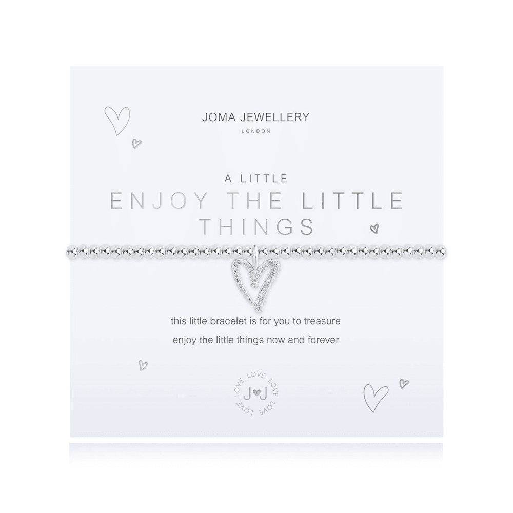 JOMA JEWELLERY A Little Enjoy The Little Things Silver 17.5cm Stretch Bracelet 4347