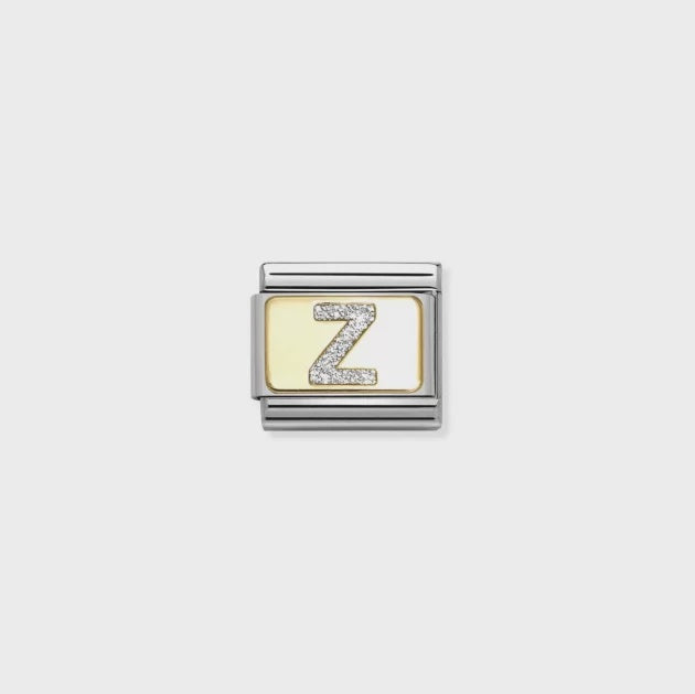 NOMINATION 18k Gold Glitter Z Charm 030291/26
