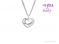 Silver Open Heart CZ Pendant