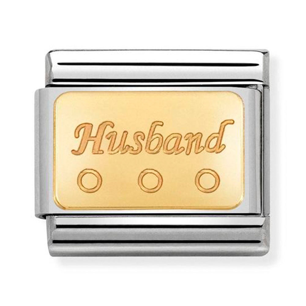 NOMINATION Gold Husband Charm 030153-16