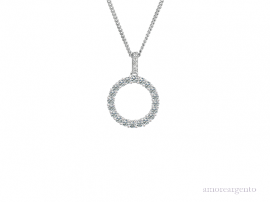 Amore Circle of Life CZ Necklace 9139SILCZ