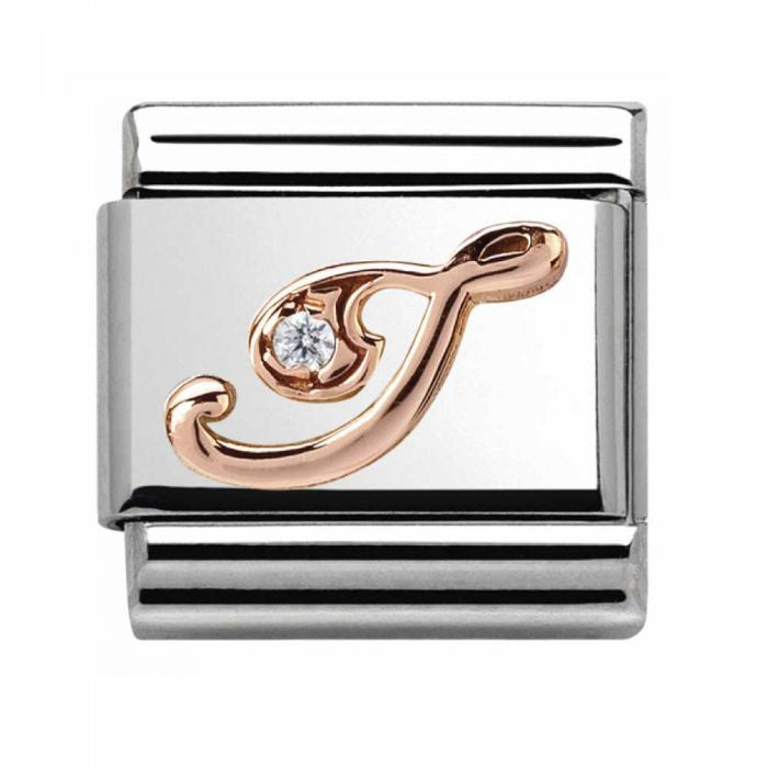 NOMINATION Gold CZ Letter I Charm 430310-09