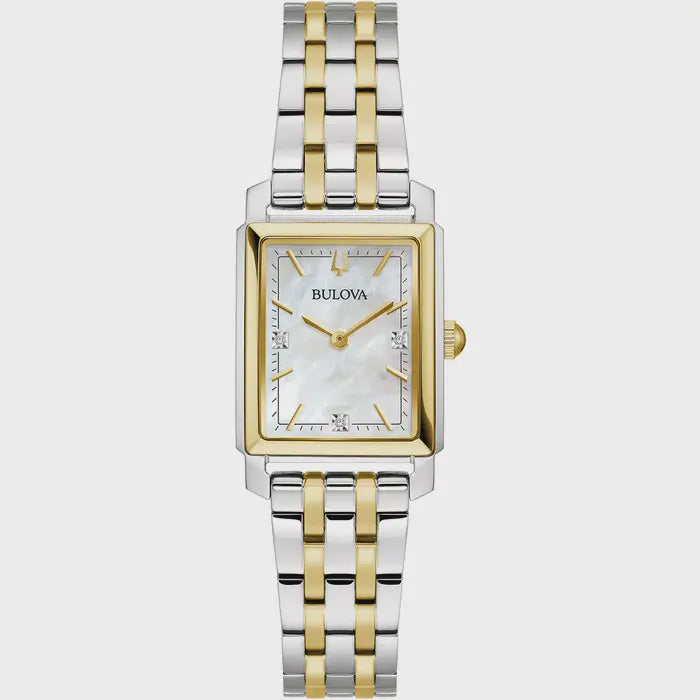 Bulova Ladies Classic Sutton Diamond Two Tone Watch 98P220