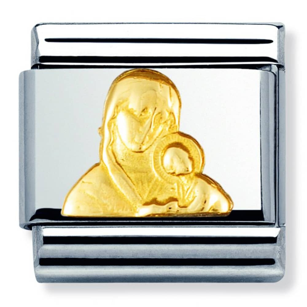 NOMINATION Gold Madonna Child Charm 030122-08