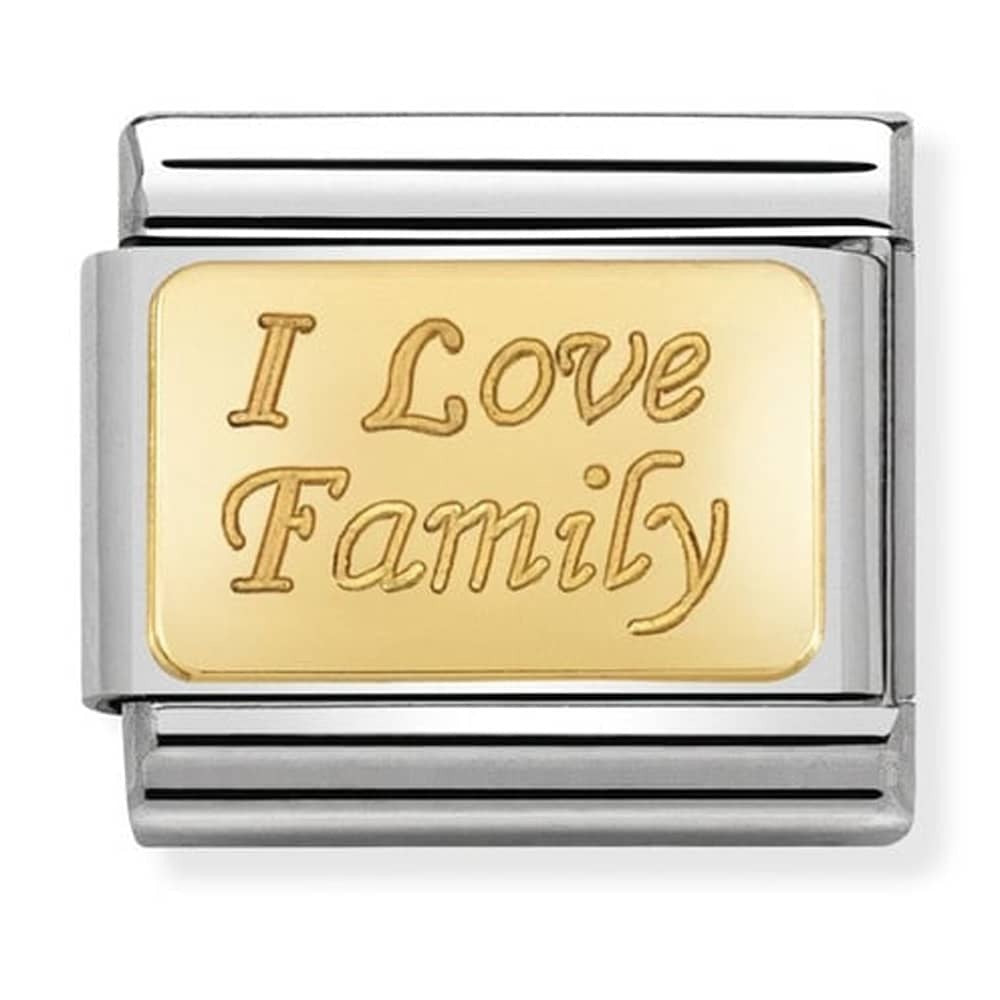 NOMINATION Gold I Love Family Charm 030121-33