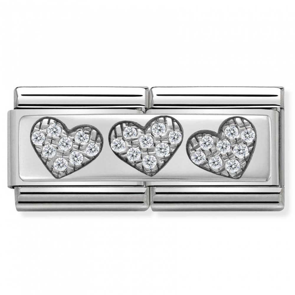 NOMINATION Double 3 Hearts Charm 330732-02