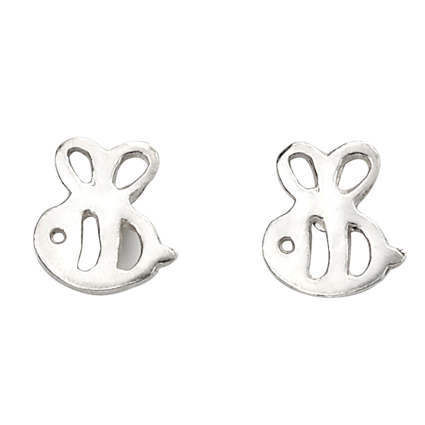 Silver Bee Stud Earrings