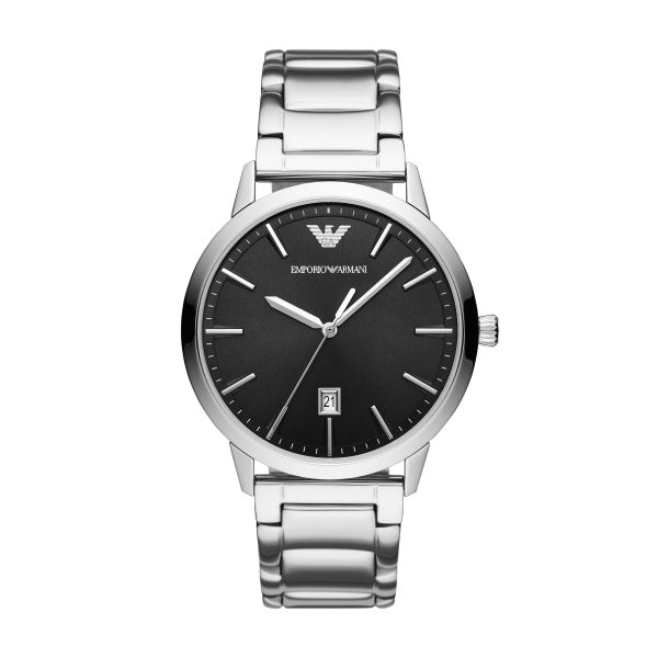 Emporio Armani Gents Ruggero Black Dial Watch AR11310