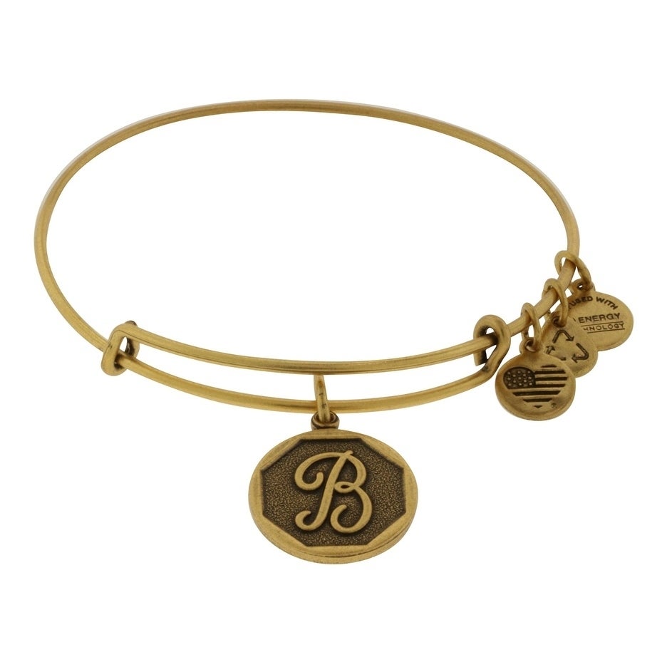 ALEX AND ANI Initial 'B' Charm Bangle A13EB14BG