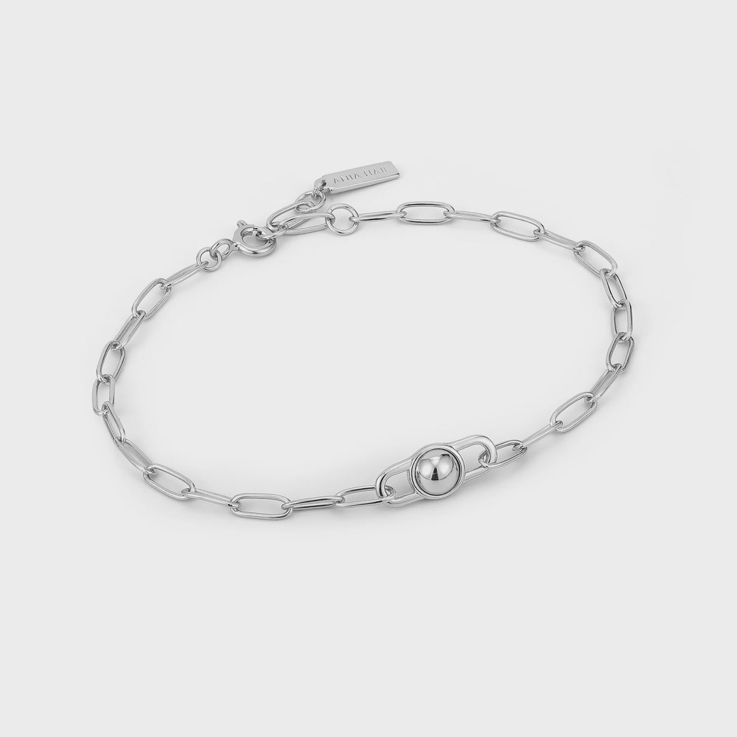 ANIA HAIE Silver Orb Link Chunky Chain Bracelet B045-02H