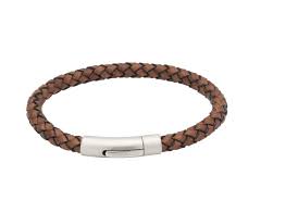 Unique & Co Antique Dark Brown Leather Bracelet B400ADB
