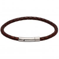 Unique Men's Antique Dark Brown Leather Bracelet B444ADB