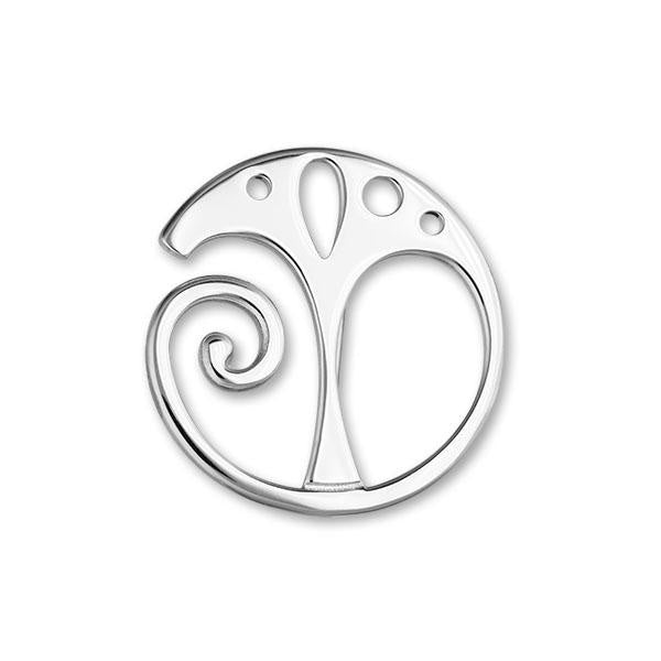 Ortak Silver Trendy Twirls Brooch B566