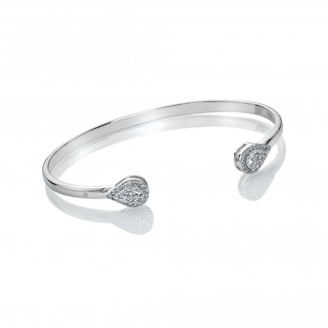 Hot Diamonds Glimmer White Topaz Bangle DC179