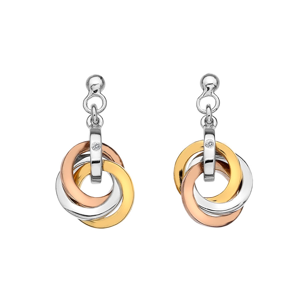 Hot Diamonds Rose & Yellow Gold Accent Calm Earrings DE389