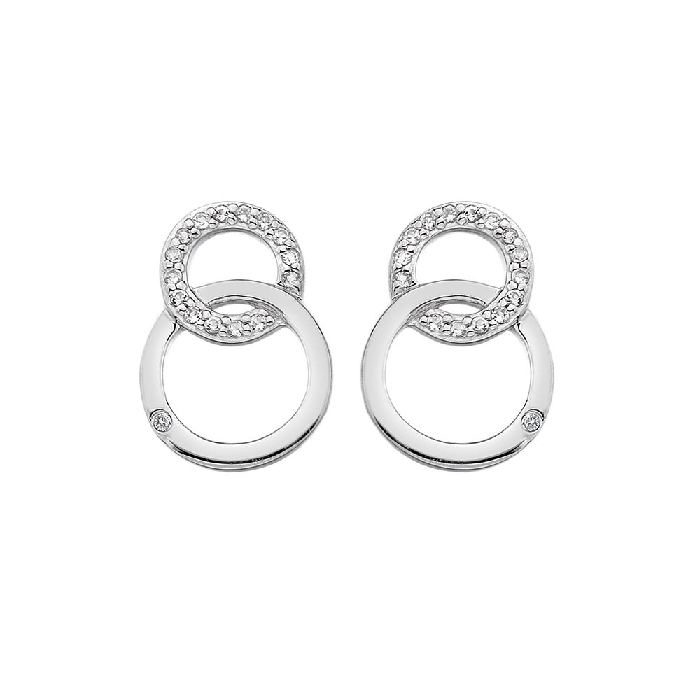 Hot Diamonds Bliss Interlocking Circle Earrings DE533