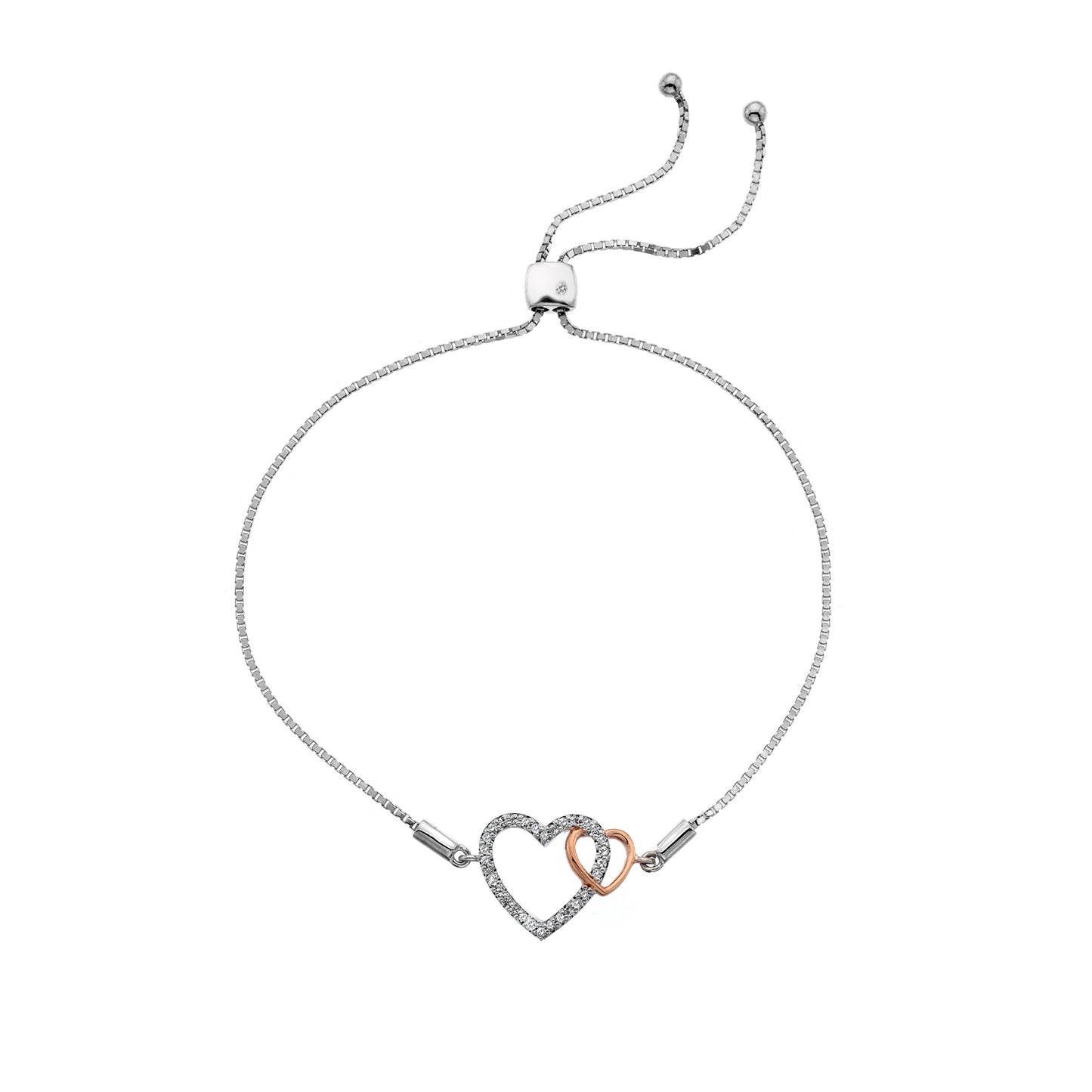 Hot Diamonds Togetherness Heart Rose Bracelet DL590