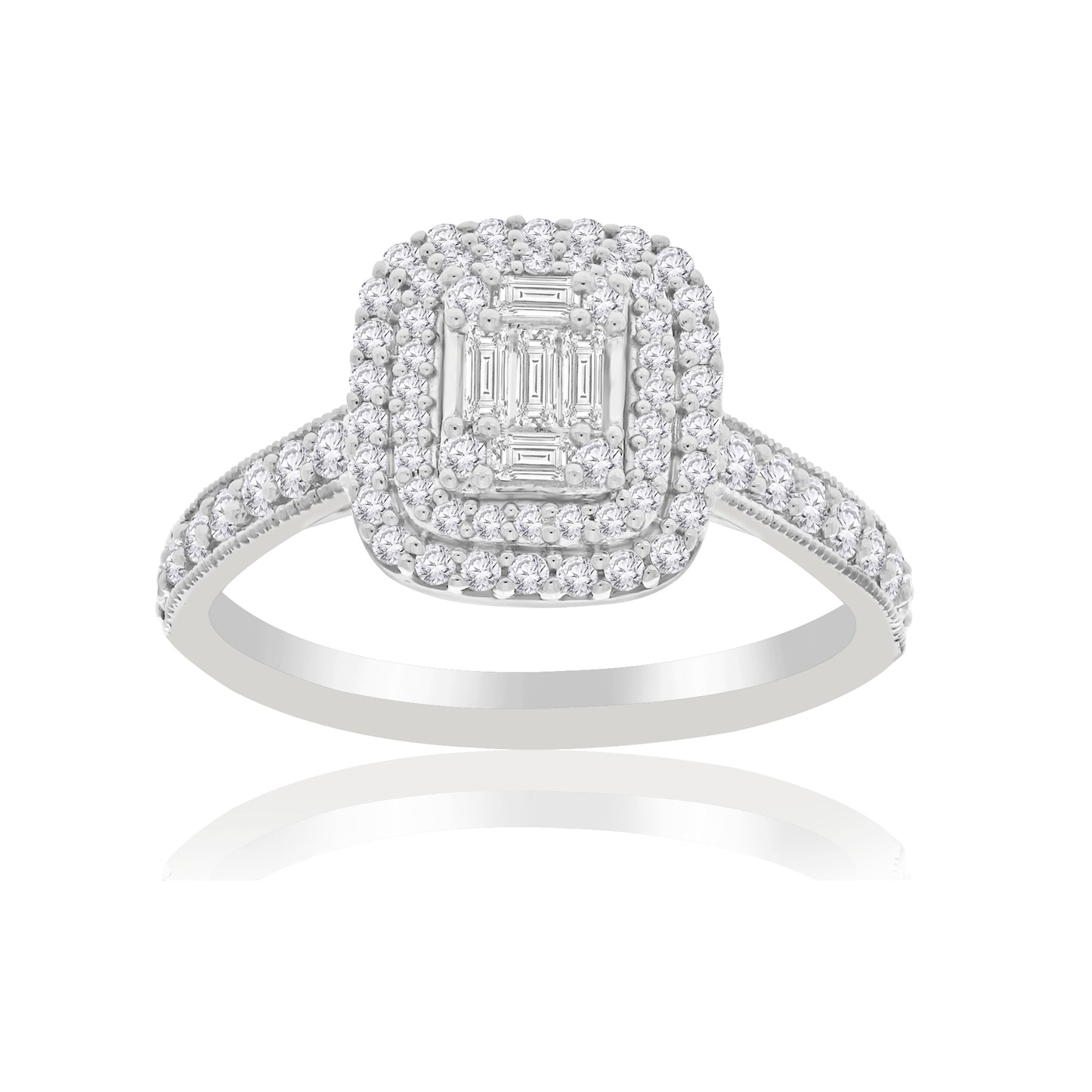 9ct Gold Diamond Cluster Ring 0.70ct