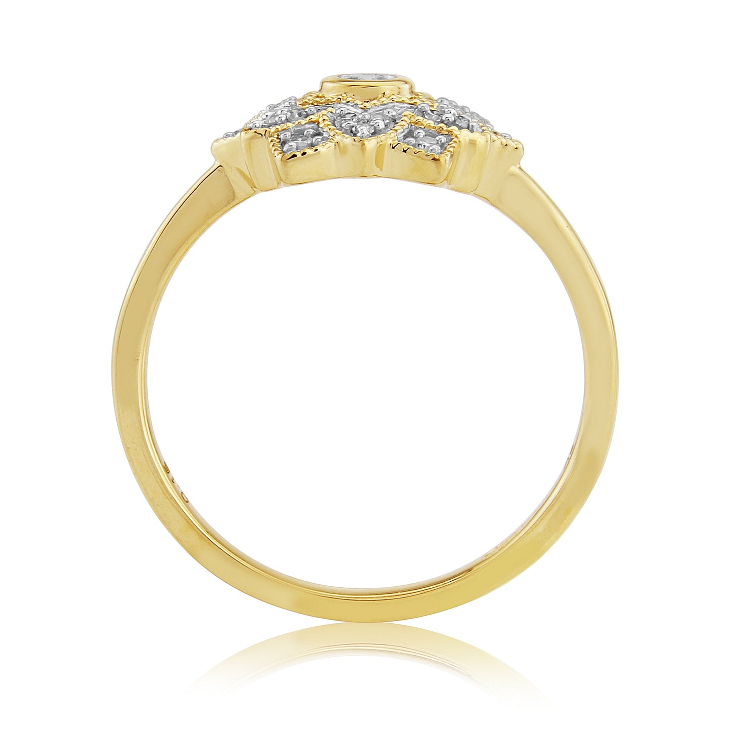 9ct Gold Diamond Cluster Ring