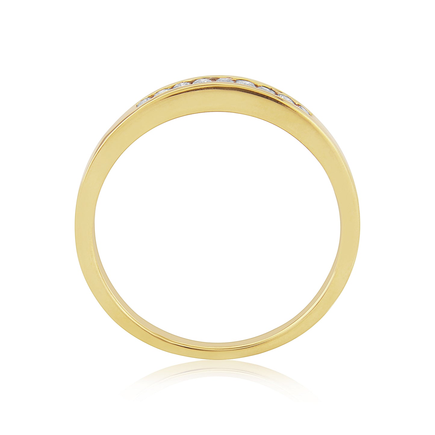 9ct Diamond Half Eternity Ring 0.10ct