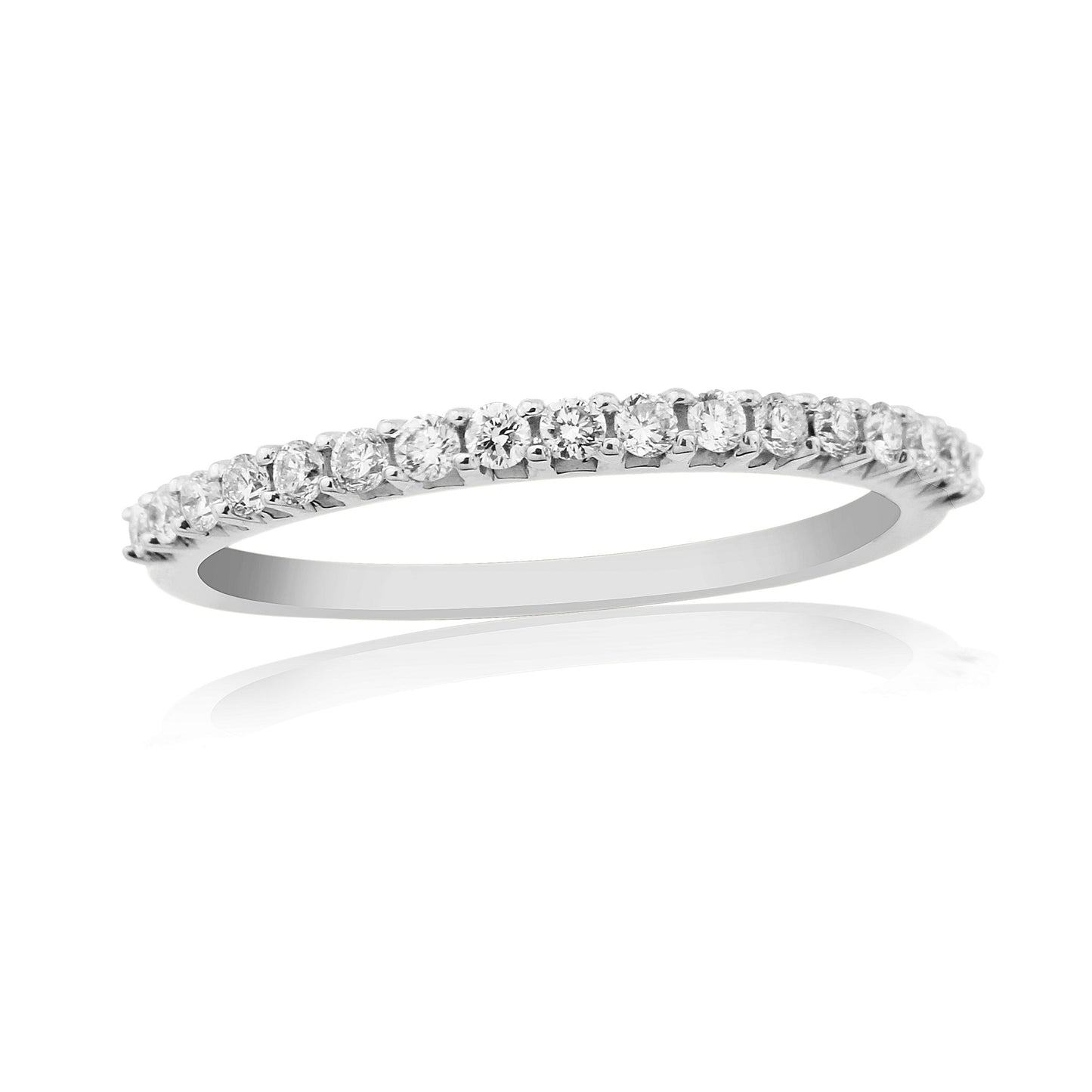 18ct White Gold Diamond Half Eternity Ring