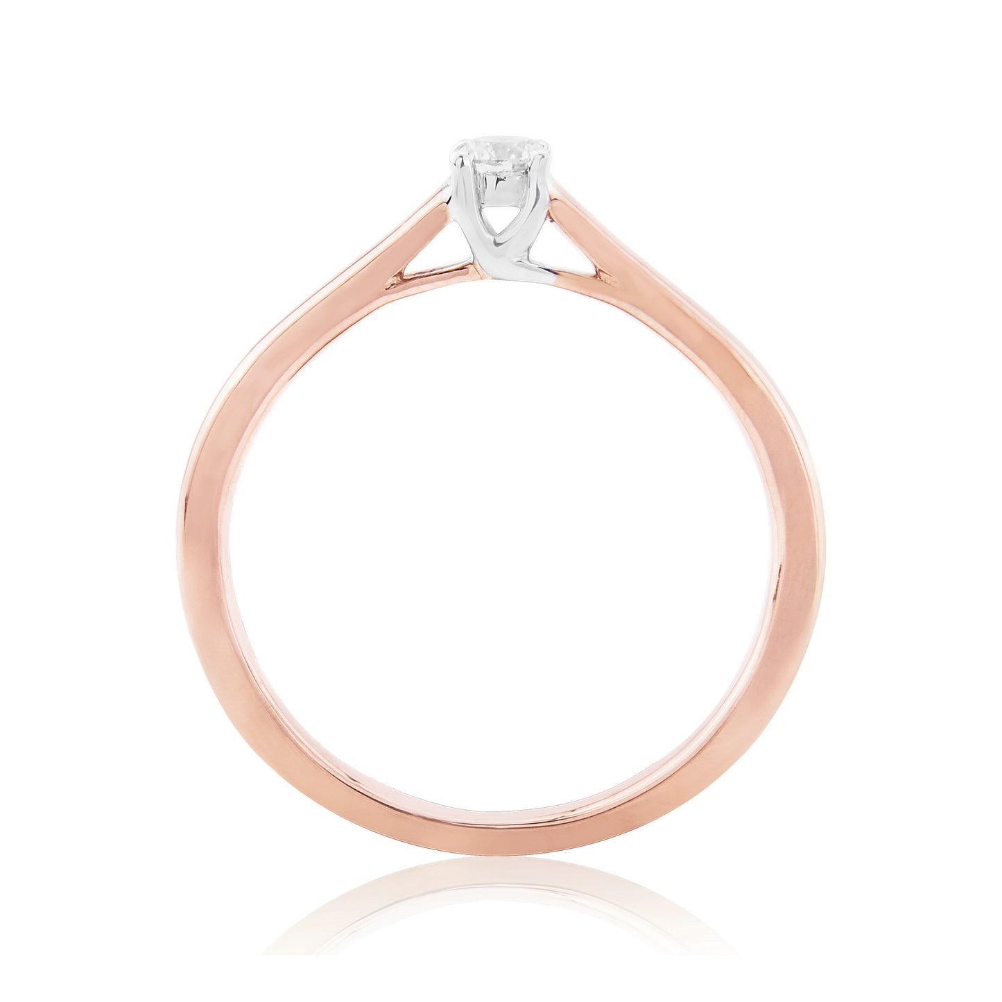 9ct Rose Gold Dia Ring