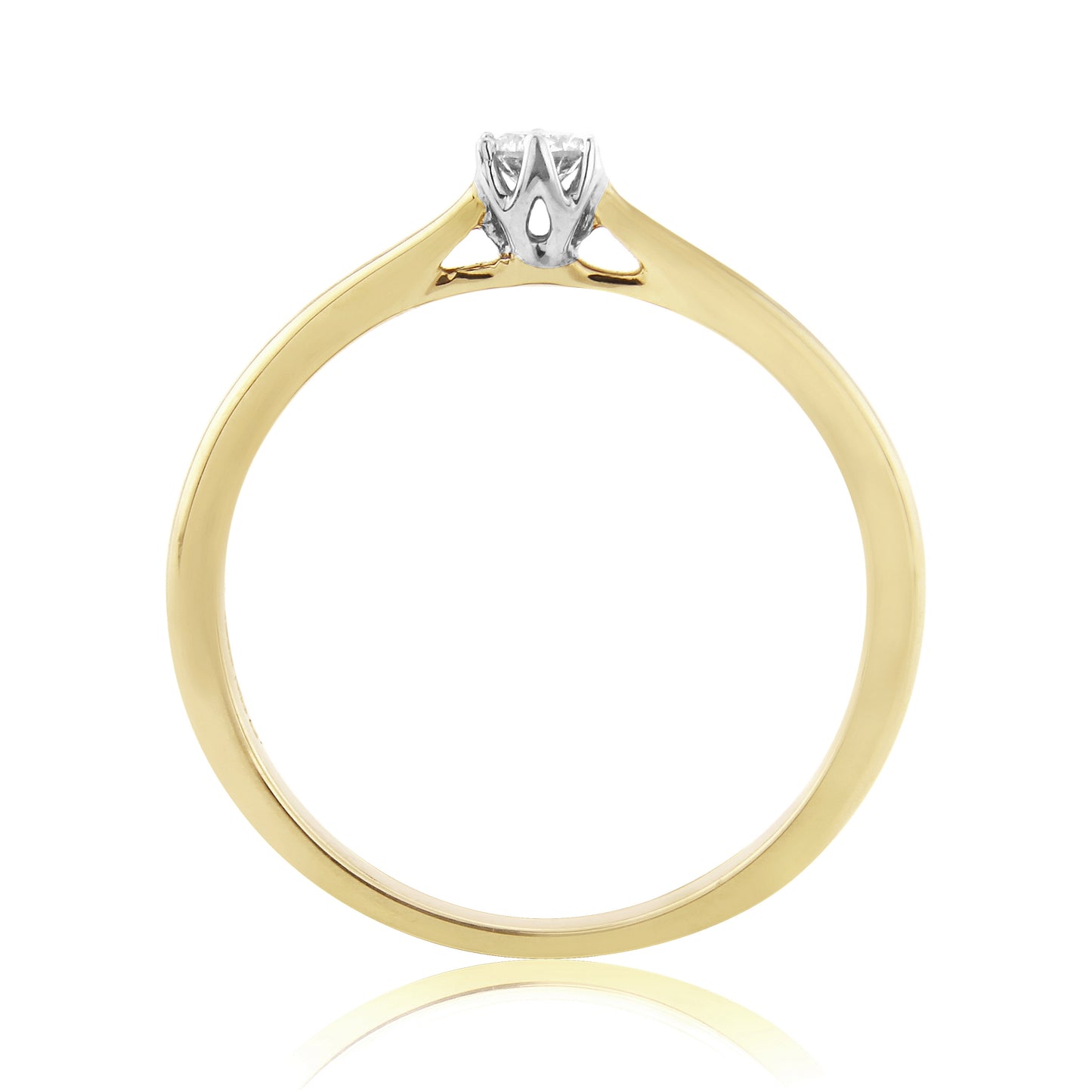 9ct Gold Solitaire Diamond Ring 0.10ct