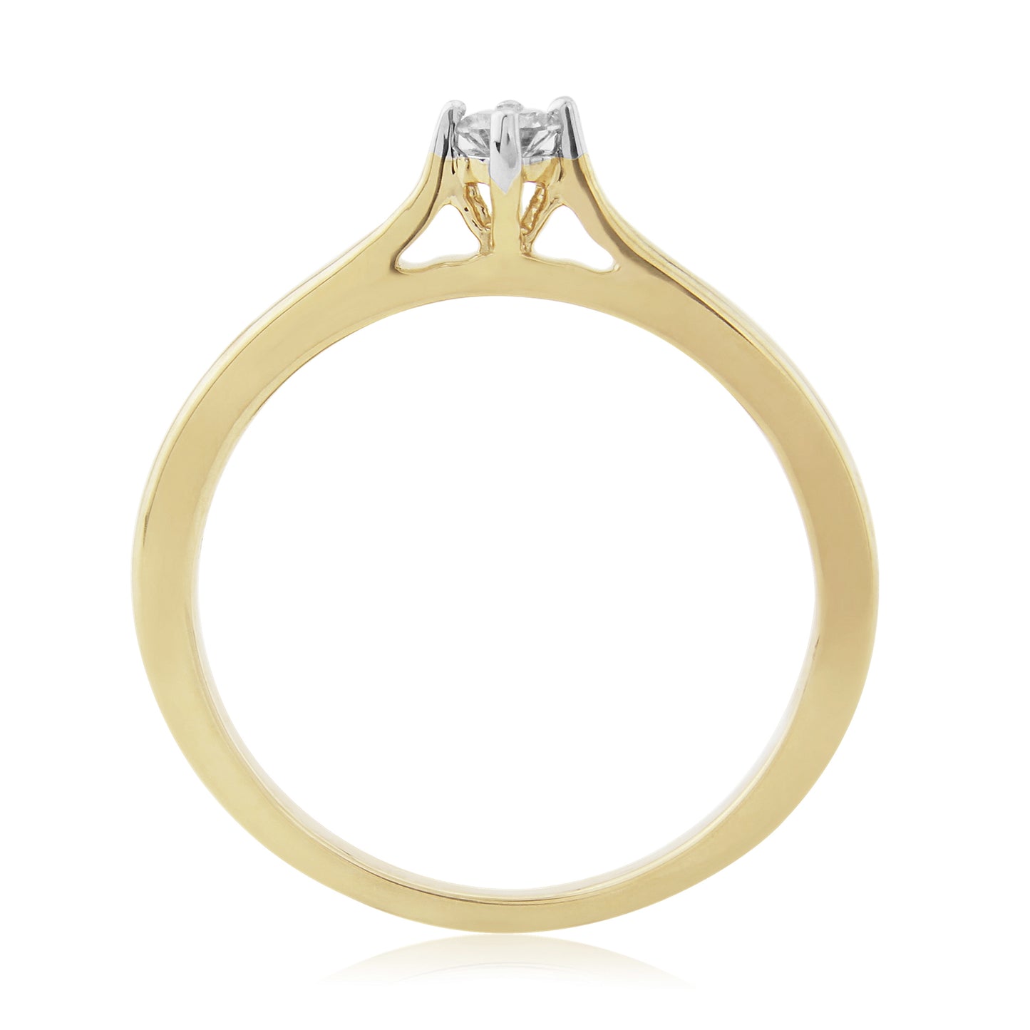 9ct Gold Solitaire Diamond Ring