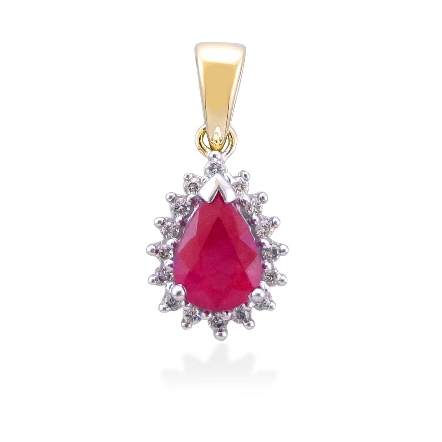 9ct Gold Ruby & Diamond Pendant