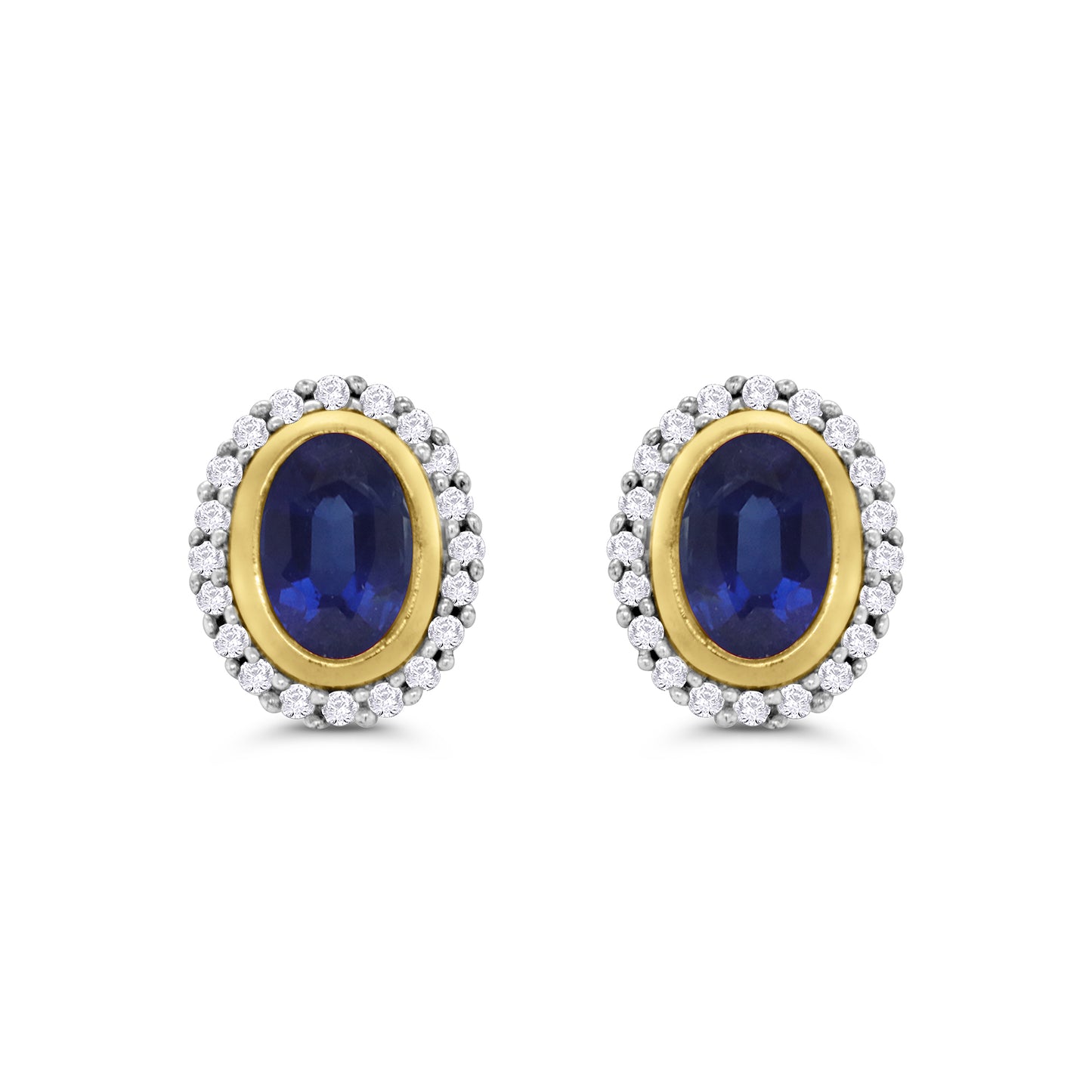 9ct Sapphire & Diamond Earrings DSE445