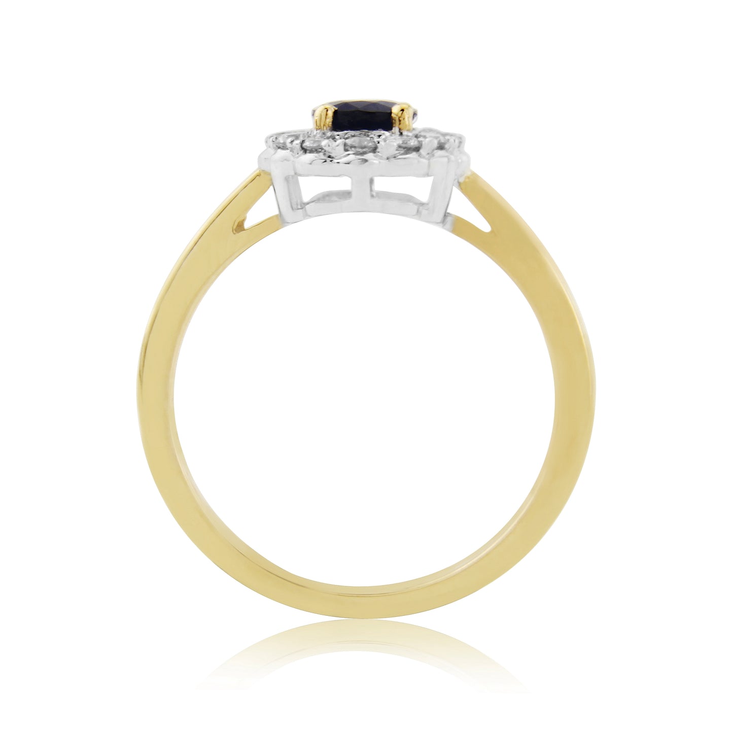 9ct Gold Sapphire & Diamond Cluster Ring
