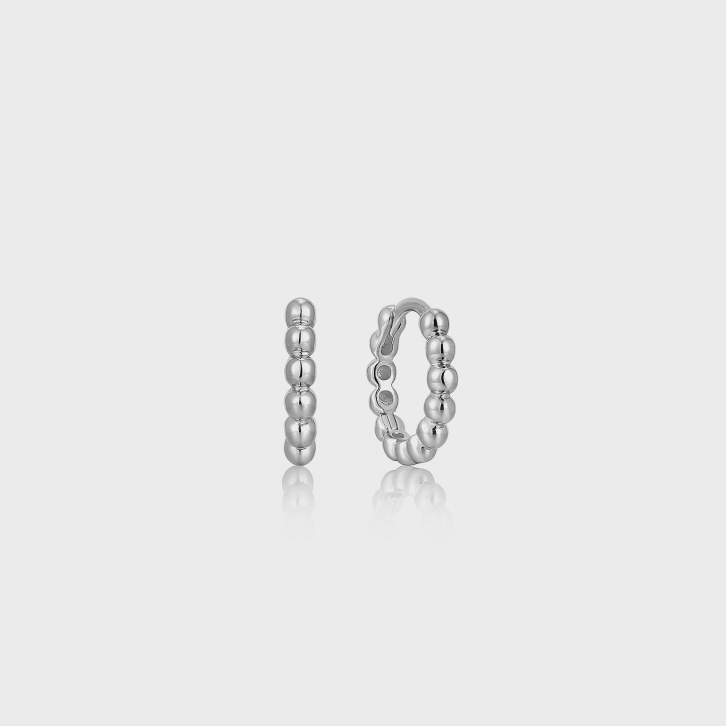ANIA HAIE Silver Orb Huggie Hoop Earrings E045-03H