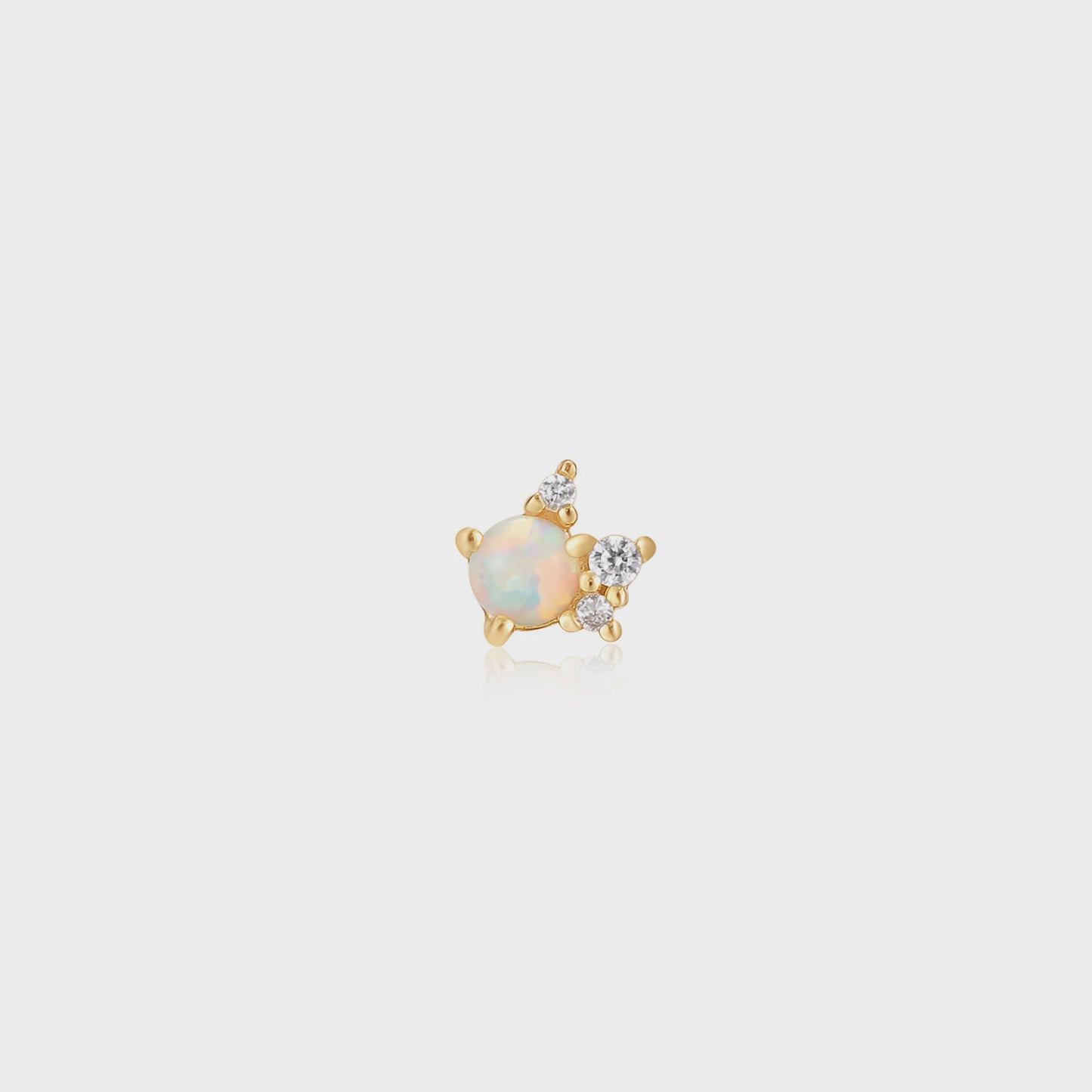 ANIA HAIE Gold Kyoto Opal Sparkle Crown Barbell Single Earring E047-05G