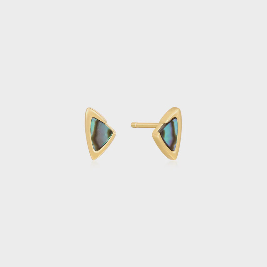 Ania Haie Gold Arrow Abalone Stud Earrings E049-01G