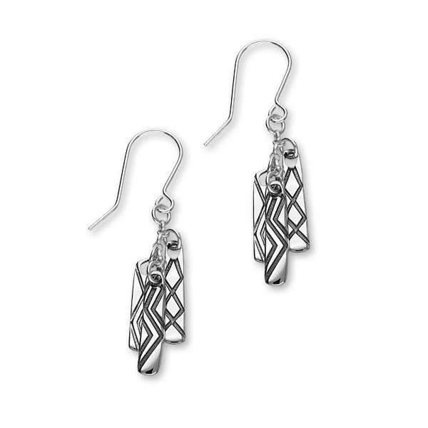 Ortak Silver Live Laugh Love Earrings E1901