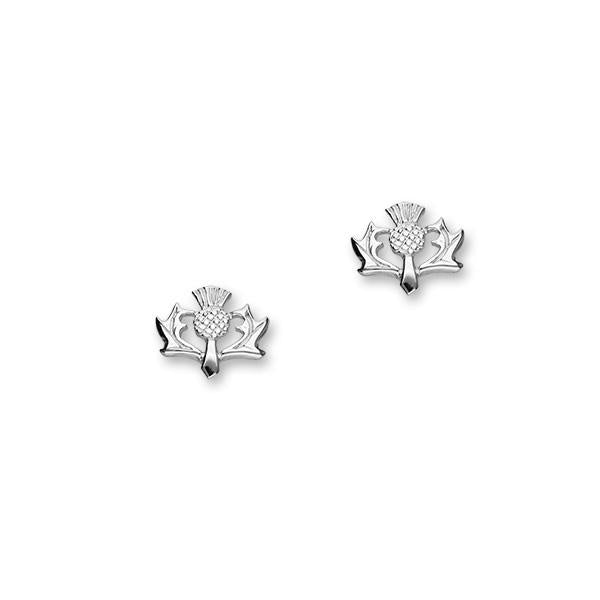 Ortak Thistle Silver Earrings E58